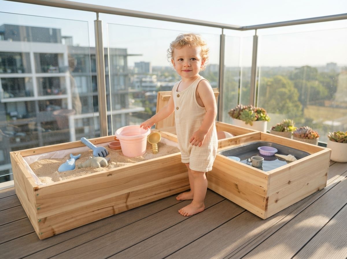 KidLand Pískoviště na balkon 150 x 45 cm přírodní 5